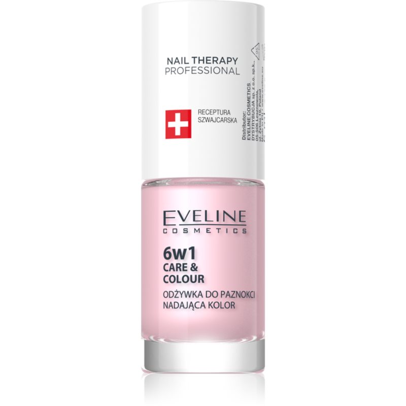 Eveline Cosmetics Nail Therapy Care & Colour körömkondicionáló 6 in 1 árnyalat Pink 5 ml-Ár