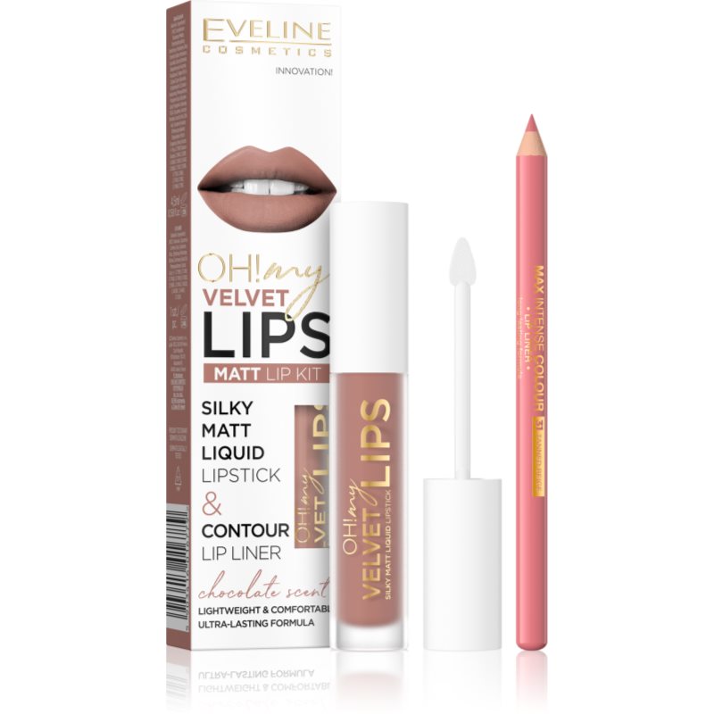 Eveline Cosmetics OH! my LIPS Velvet ajakápoló készlet 11 Cookie Milkshake 1 db-Ár