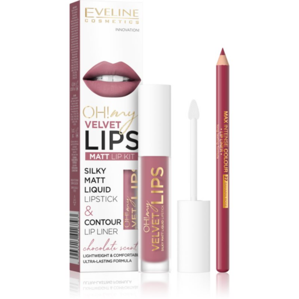 Eveline Cosmetics OH! my LIPS Velvet ajakápoló készlet 13 Brownie Biscotti 1 db-Ár