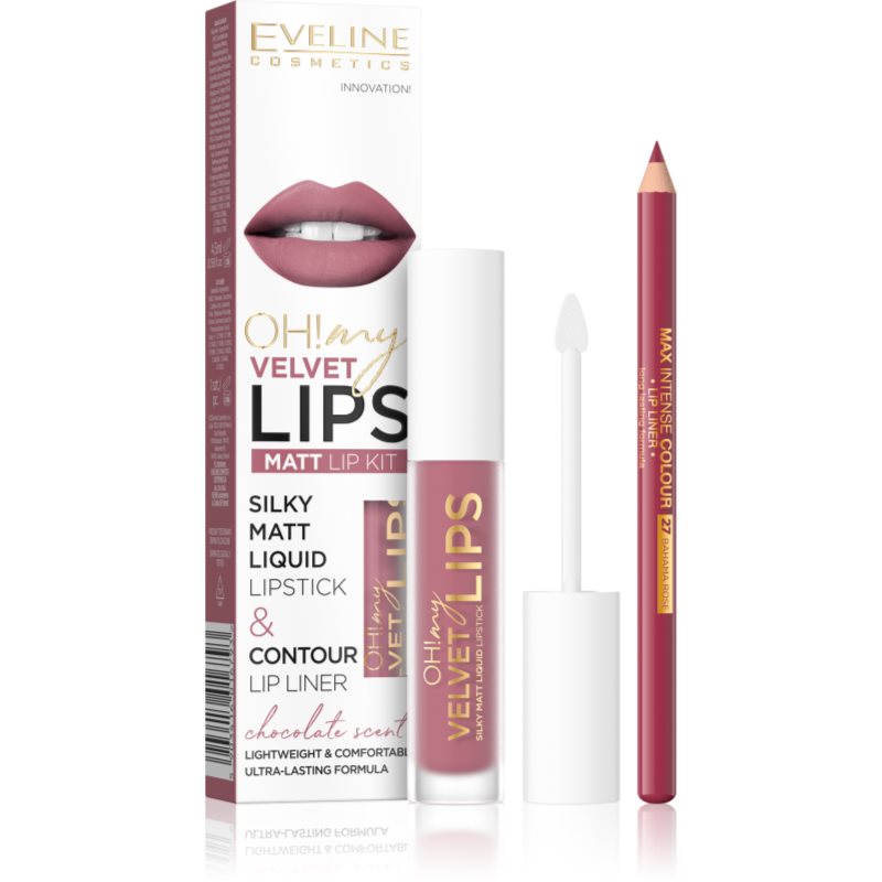 Eveline Cosmetics OH! my LIPS Velvet ajakápoló készlet 13 Brownie Biscotti 1 db-Ár