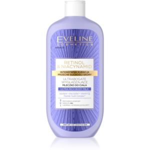 Eveline Cosmetics Retinol & Niacynamid intenzíven tápláló testápoló tej kisimító hatással 350 ml-Ár