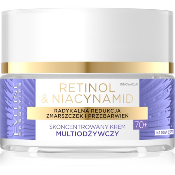Eveline Cosmetics Retinol & Niacynamid tápláló nappali krém 70+ SPF 20 50 ml-Ár
