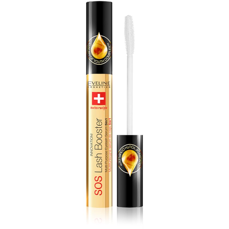 Eveline Cosmetics SOS Lash Booster megújító és növelő szérum szempillára regeneráló hatással 10 ml-Eredeti
