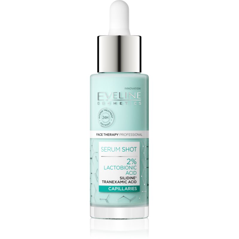 Eveline Cosmetics Serum Shot 2% Lactobionic Acid nyugtató szérum a bőrpír ellen 30 ml-Ár