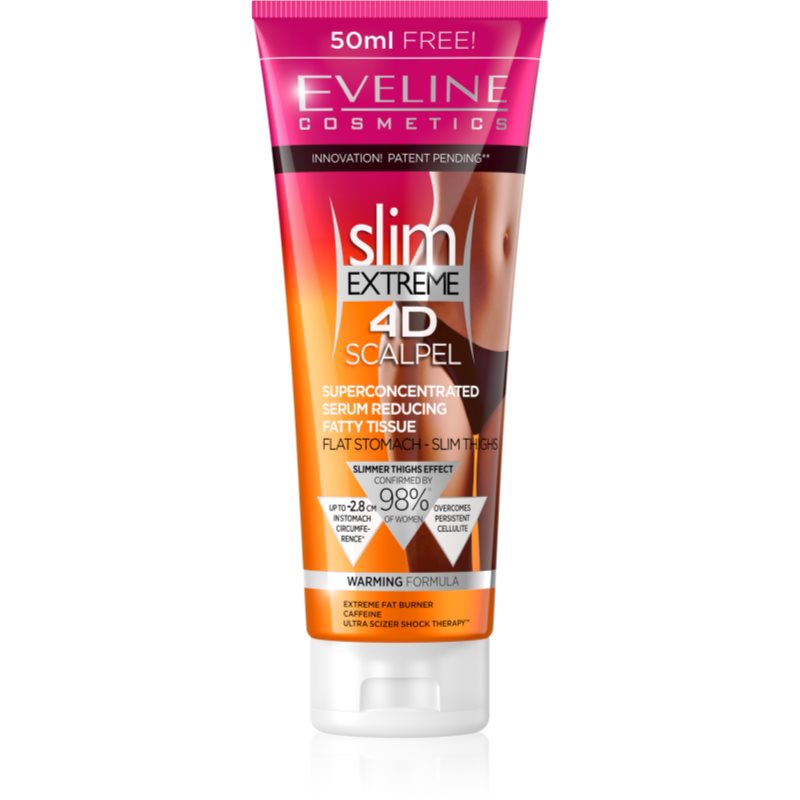 Eveline Cosmetics Slim Extreme 4D Scalpel testszérum a bőr alatti zsír csökkentésére 250 ml-Eredeti