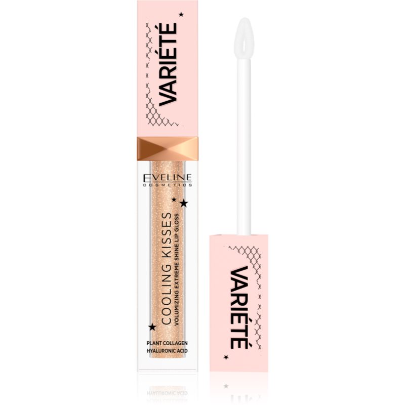 Eveline Cosmetics Variété Cooling Kisses hidratáló ajakfény hűsítő hatással árnyalat 01 Ice Mint 6