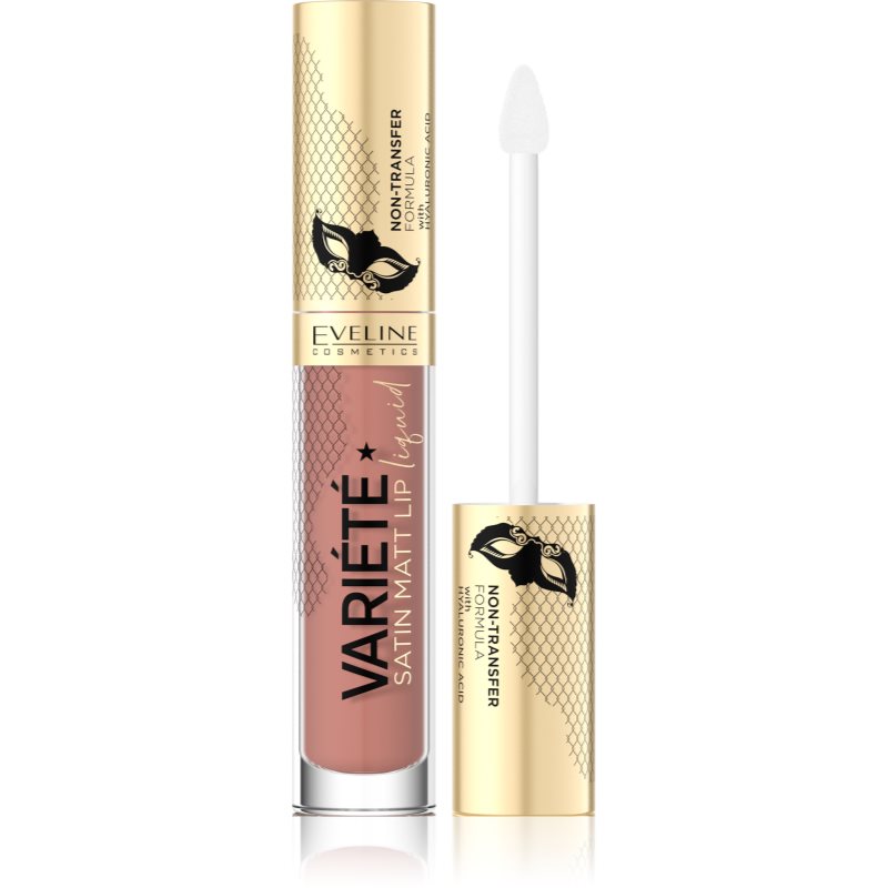 Eveline Cosmetics Variété matt folyékony állagú ajakrúzs árnyalat 01 Caramel Cake 4