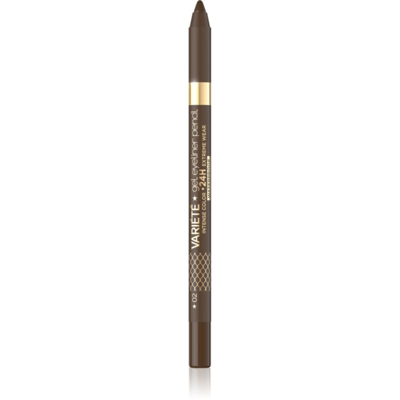Eveline Cosmetics Variété vízálló zselés szemceruza árnyalat 02 Brown 1 db-Ár