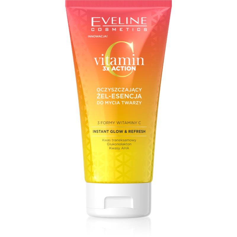 Eveline Cosmetics Vitamin C 3x Action tisztító gél A.H.A.-val (Alpha Hydroxy Acids) 150 ml-Ár