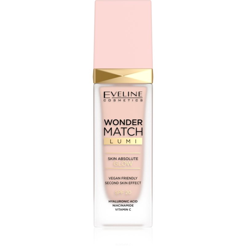 Eveline Cosmetics Wonder Match Lumi bőrsimító hatású hidratáló alapozó SPF 20 árnyalat 05 Light Neutral 30 ml-Ár