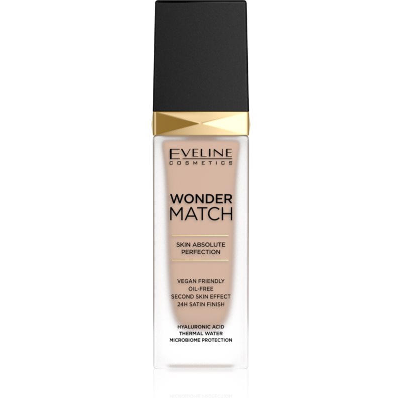 Eveline Cosmetics Wonder Match tartós folyékony alapozó hialuronsavval árnyalat 12 Light Natural 30 ml-Ár