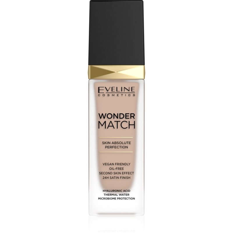 Eveline Cosmetics Wonder Match tartós folyékony alapozó hialuronsavval árnyalat 35 Sunny Beige 30 ml-Ár