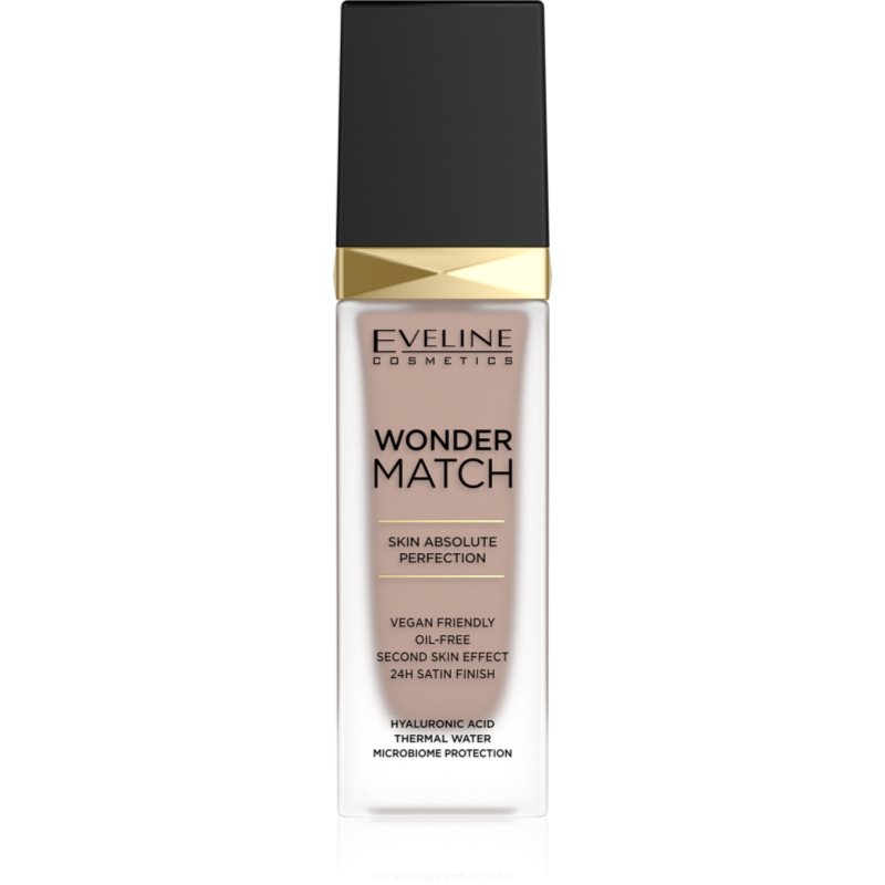 Eveline Cosmetics Wonder Match tartós folyékony alapozó hialuronsavval árnyalat 45 Honey 30 ml-Ár