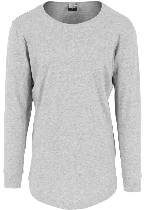 Extended T-shirt with long sleeves grey