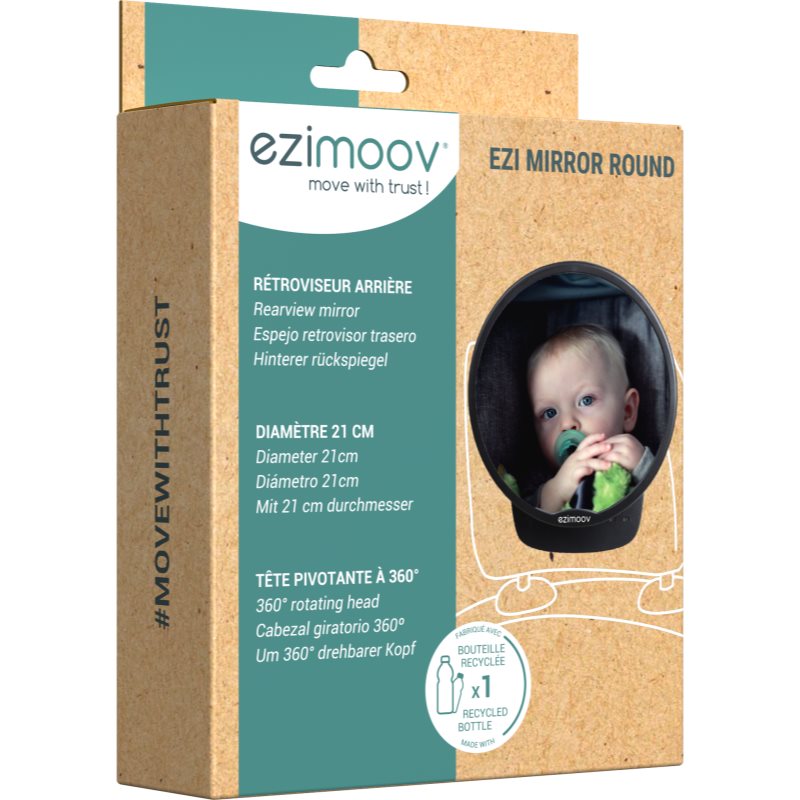 Ezimoov EZI MIRROR ROUND Eco friendly tükör autóba 19 cm 1 db