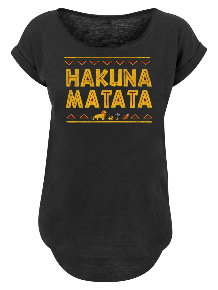 F4NT4STIC Póló 'Disney König der Löwen Hakuna Matata'  okker / fekete-Hungary