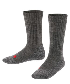 FALKE Sportzoknik  sötétszürke / piros