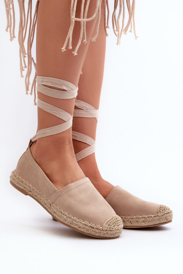 FB1 Kötött velúr Espadrilles Beige Ismann