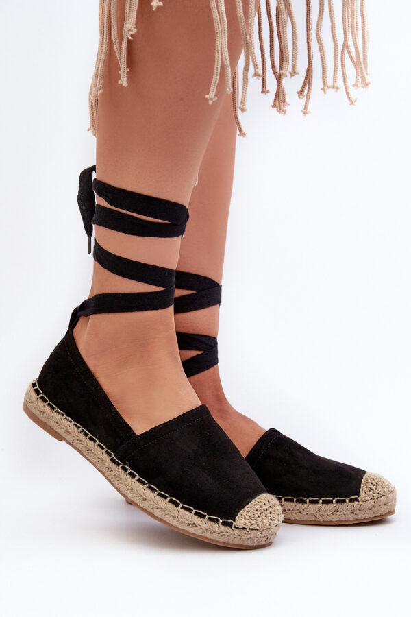 FB1 Kötött velúr Espadrilles Black Ismann