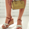 FB2 Divatos Wedge Sandals Világos zöld Roseville