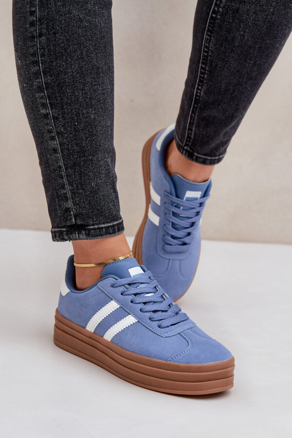 FB3 Női Sneakers Platformon Kék Egelia