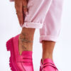 FG2 Bőr Slip-On Platform Loafers Pink Riverside