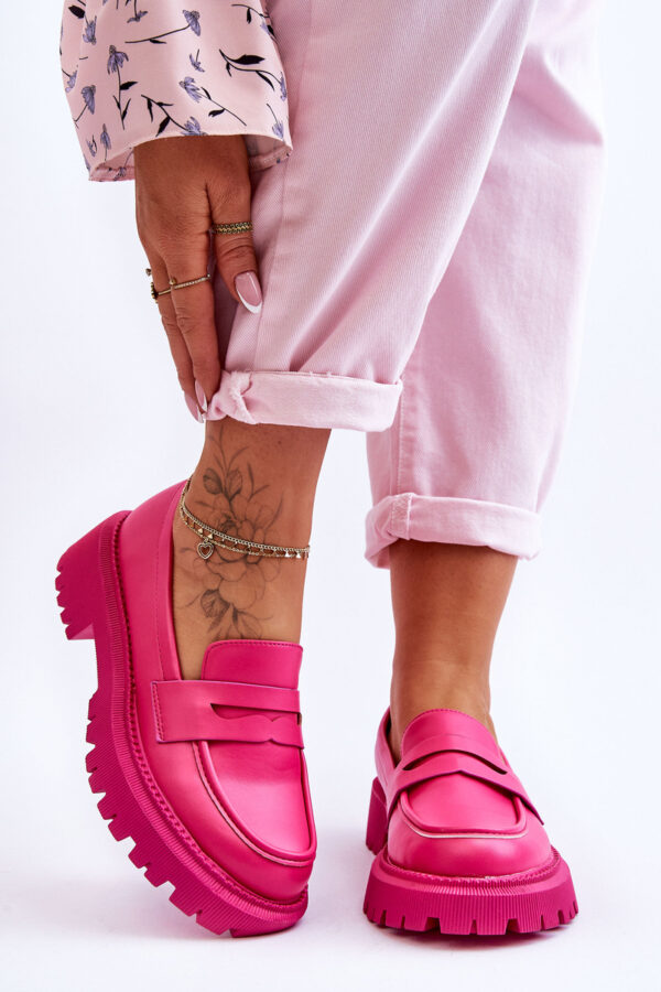 FG2 Bőr Slip-On Platform Loafers Pink Riverside