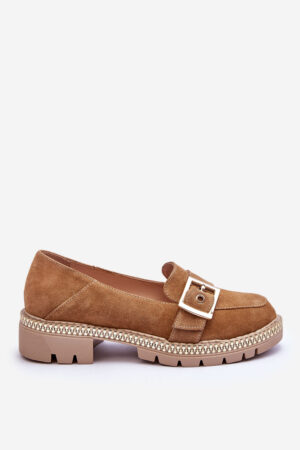 FILIPCZYK Divatos Velúr Loafers Sötétbézs Eloisa