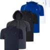 FIVE SET T8570 DEWBERRY HOODIE MEN'S T-SHIRT-BLACK-WHITE-NAVY BLUE-ANTHRACITE-SAKS