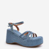 FJ1 Blue Platform szandálok és ékek Oporia