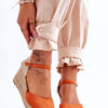 FJ1 Velúr Espadrilles Wedge Sandals Orange Cammer