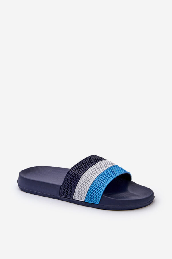 FK1 Klasszikus férfi papucs pántokkal Navy Sylri