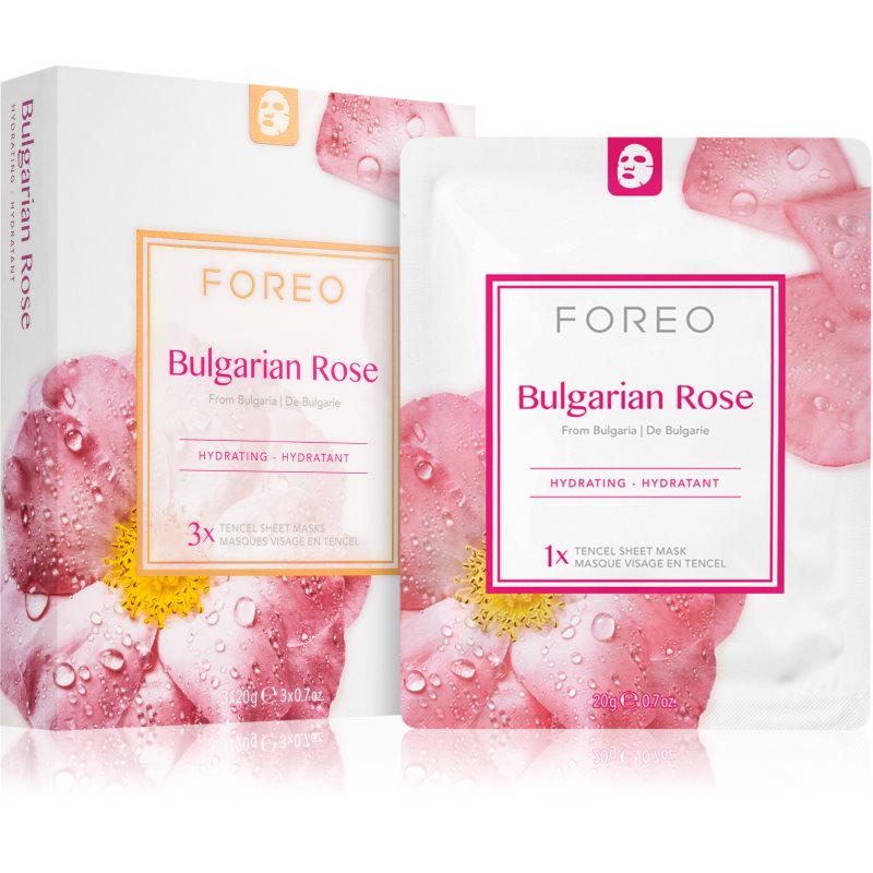 FOREO Farm to Face Sheet Mask Bulgarian Rose hidratáló gézmaszk 3x20 ml-Ár