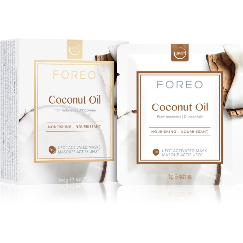 FOREO UFO™ Coconut Oil mélyen tápláló maszk 6x6 g-Eredeti