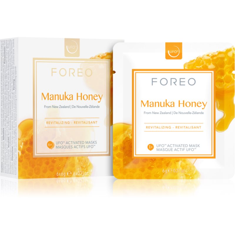 FOREO UFO™ Manuka Honey revitalizáló maszk 6 x 6 g-Eredeti