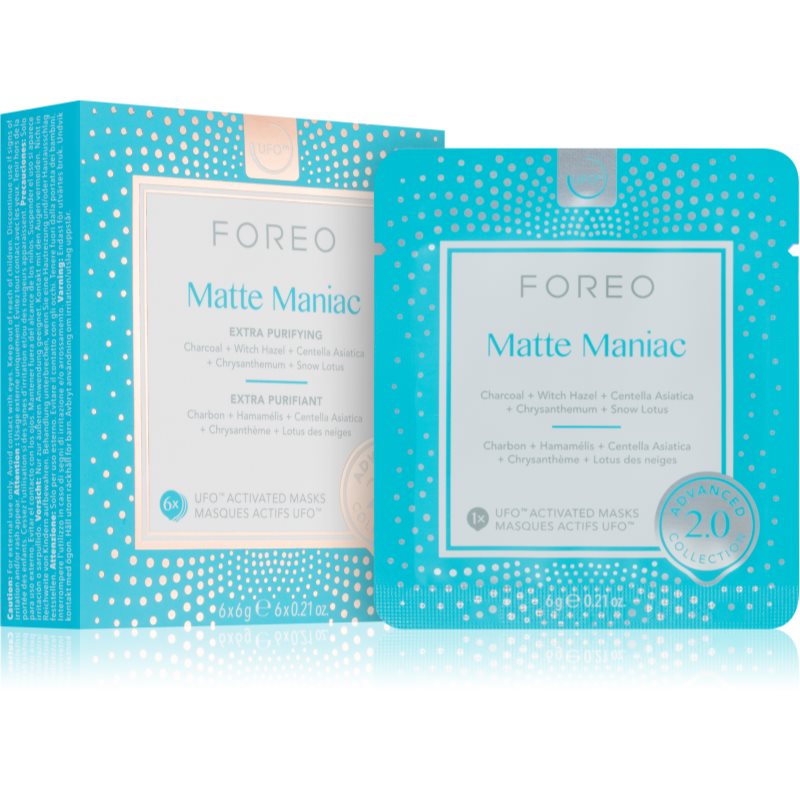 FOREO UFO™ Matte Maniac tisztító arcmaszk 6 db-Ár