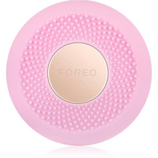 FOREO UFO™ Mini szónikus készülék az arcmaszk hatásának felgyorsítására utazási csomag Pearl Pink 1 db-Eredeti
