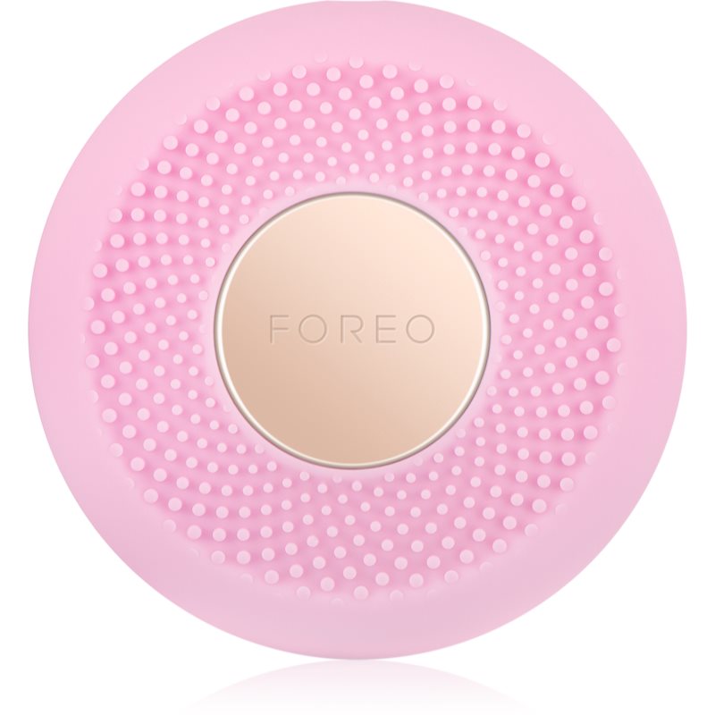 FOREO UFO™ Mini szónikus készülék az arcmaszk hatásának felgyorsítására utazási csomag Pearl Pink 1 db-Eredeti