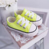 FR1 Gyerek csillámos tornacipő Lime Misty
