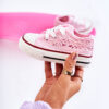 FR1 Gyerek tornacipő csipkével Pink Roly-Poly