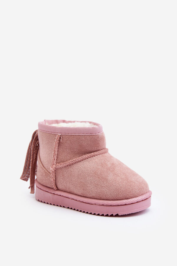 FR1 Gyermek polár bélésű rojtos hócsizma Pink Mikyla