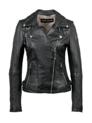 FREAKY NATION Átmeneti dzseki 'BikerPrincess'  fekete-hu