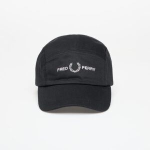 FRED PERRY 5 Panel Flp Twill Cap Black Universal-alacsony-ár