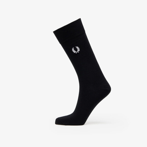 FRED PERRY Classic Laurel Wreath Sock Black/ Snow White 39-42-alacsony-ár