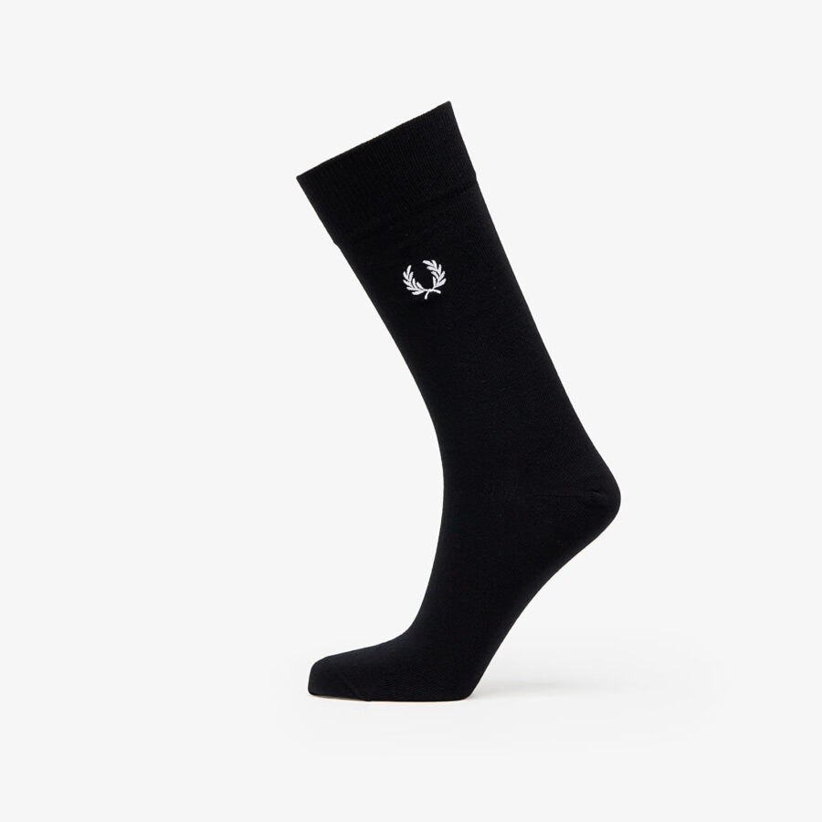 FRED PERRY Classic Laurel Wreath Sock Black/ Snow White 39-42-alacsony-ár