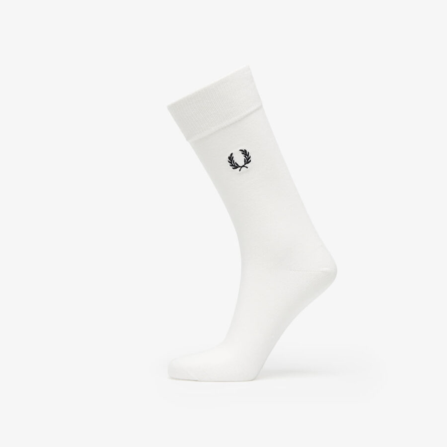 FRED PERRY Classic Laurel Wreath Sock Snow White/ Black 39-42-alacsony-ár