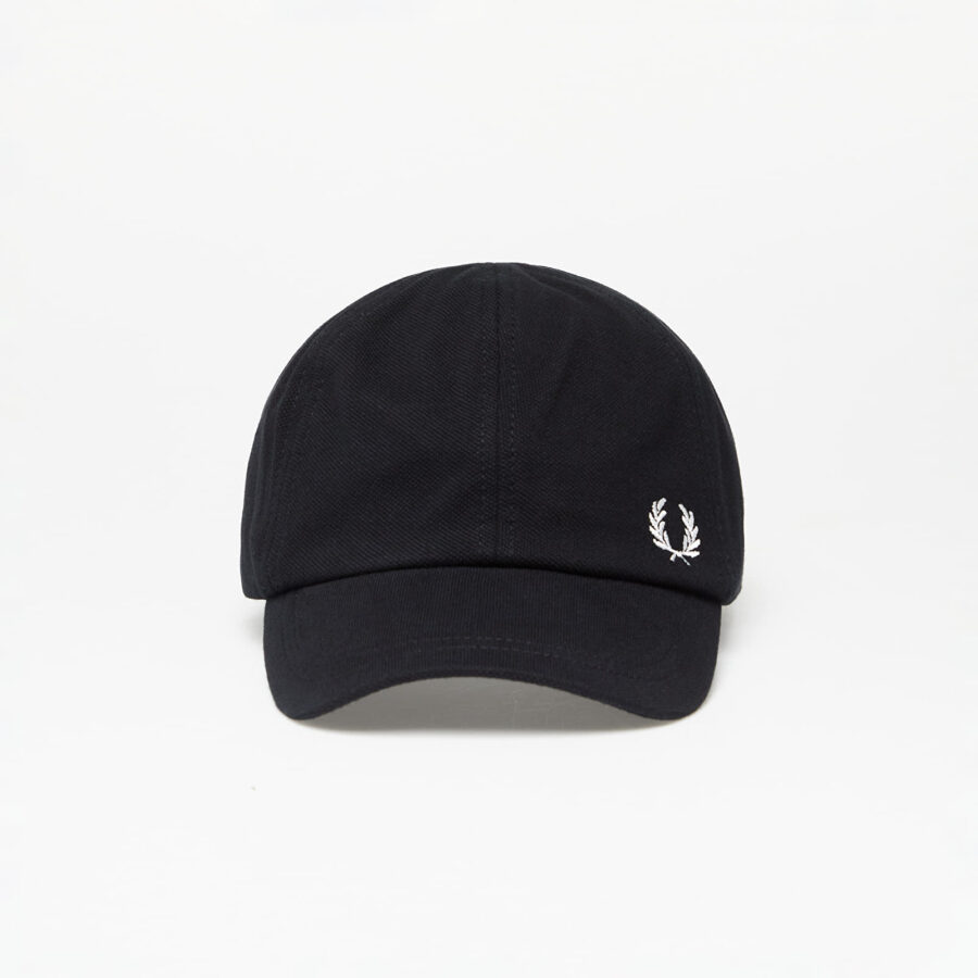 FRED PERRY Pique Classic Cap Black/ Snow White Universal-alacsony-ár