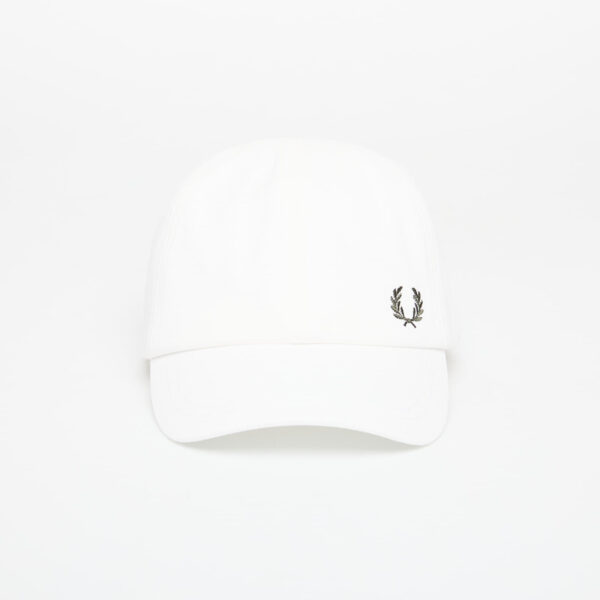 FRED PERRY Pique Classic Cap Snow White/ Court Green Universal-alacsony-ár