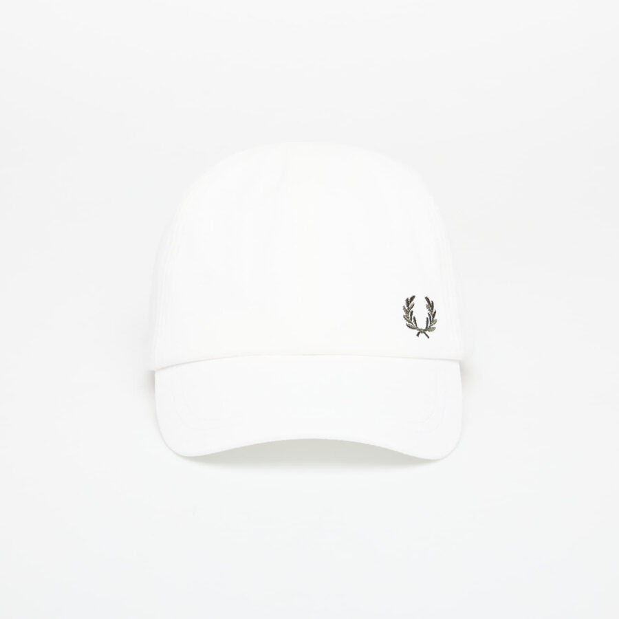 FRED PERRY Pique Classic Cap Snow White/ Court Green Universal-alacsony-ár