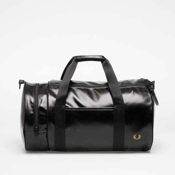 FRED PERRY Tonal Classic Barrel Bag Black/ Gold Universal-alacsony-ár
